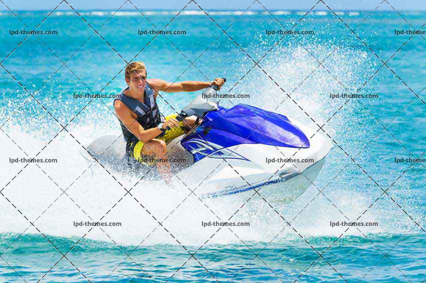 Young Man on Jet Ski