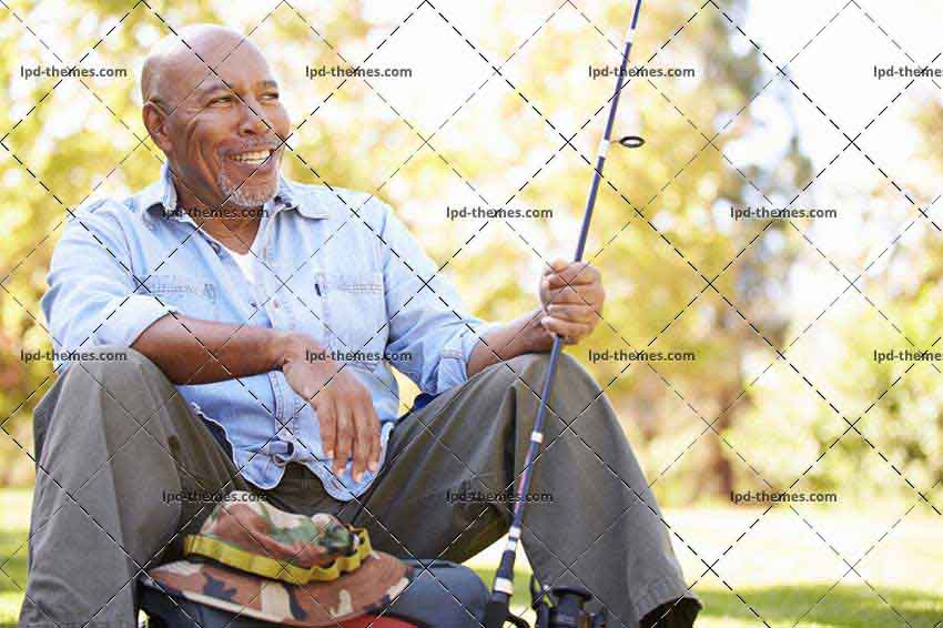 Man on Camping Holiday